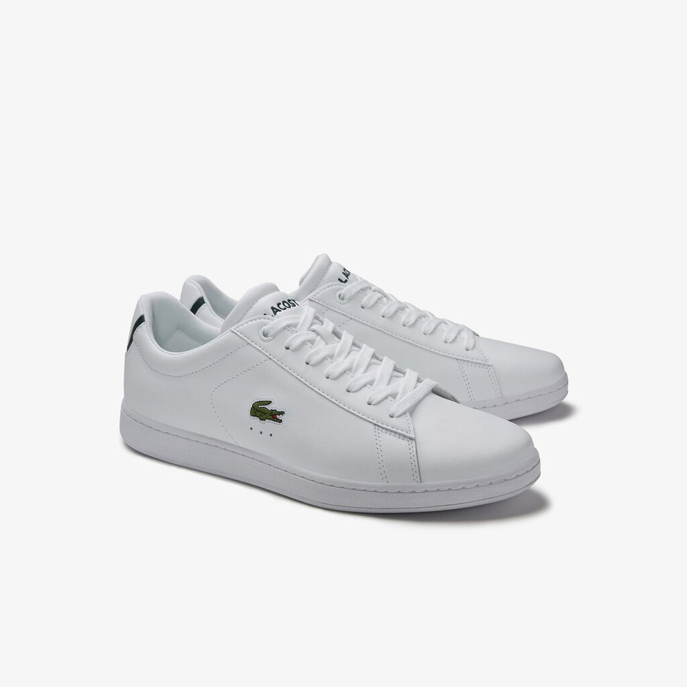 Mens   Carnaby Evo Leather Sneakers | Lacoste White • 001