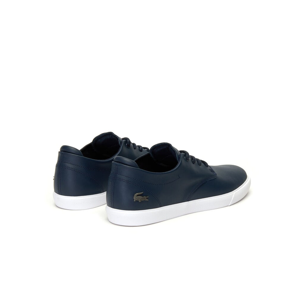 Mens   Esparre Leather Trainers | Lacoste Nvy/Wht • 092
