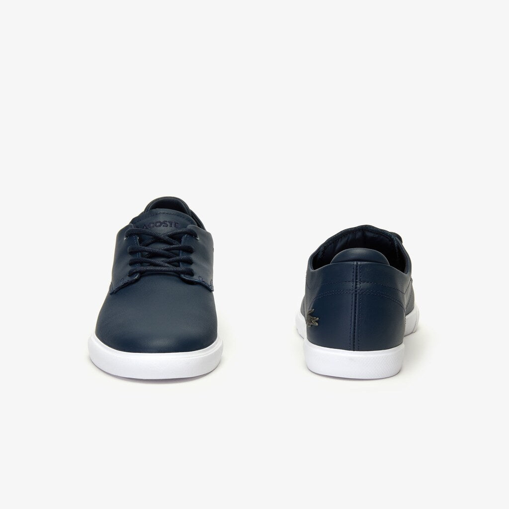 Mens   Esparre Leather Trainers | Lacoste Nvy/Wht • 092