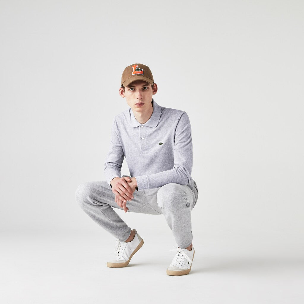 Mens   Long-Sleeve Classic Fit Polo Shirt | Lacoste Grey Chine • Cca