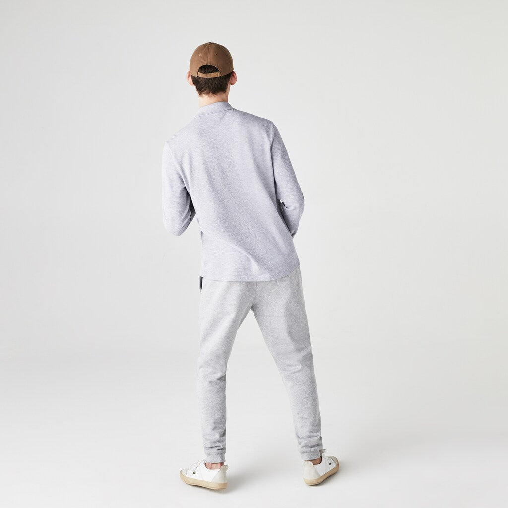 Mens   Long-Sleeve Classic Fit Polo Shirt | Lacoste Grey Chine • Cca