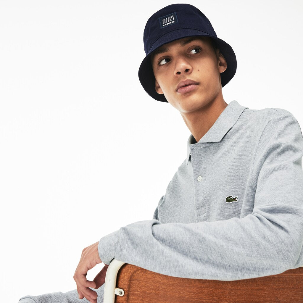 Mens   Long-Sleeve Classic Fit Polo Shirt | Lacoste Grey Chine • Cca