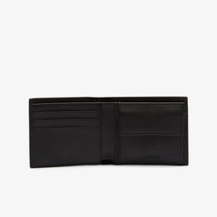 Mens   Bi-fold Leather Wallet | Lacoste Black • 000