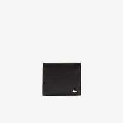 Mens   Bi-fold Leather Wallet | Lacoste Black • 000