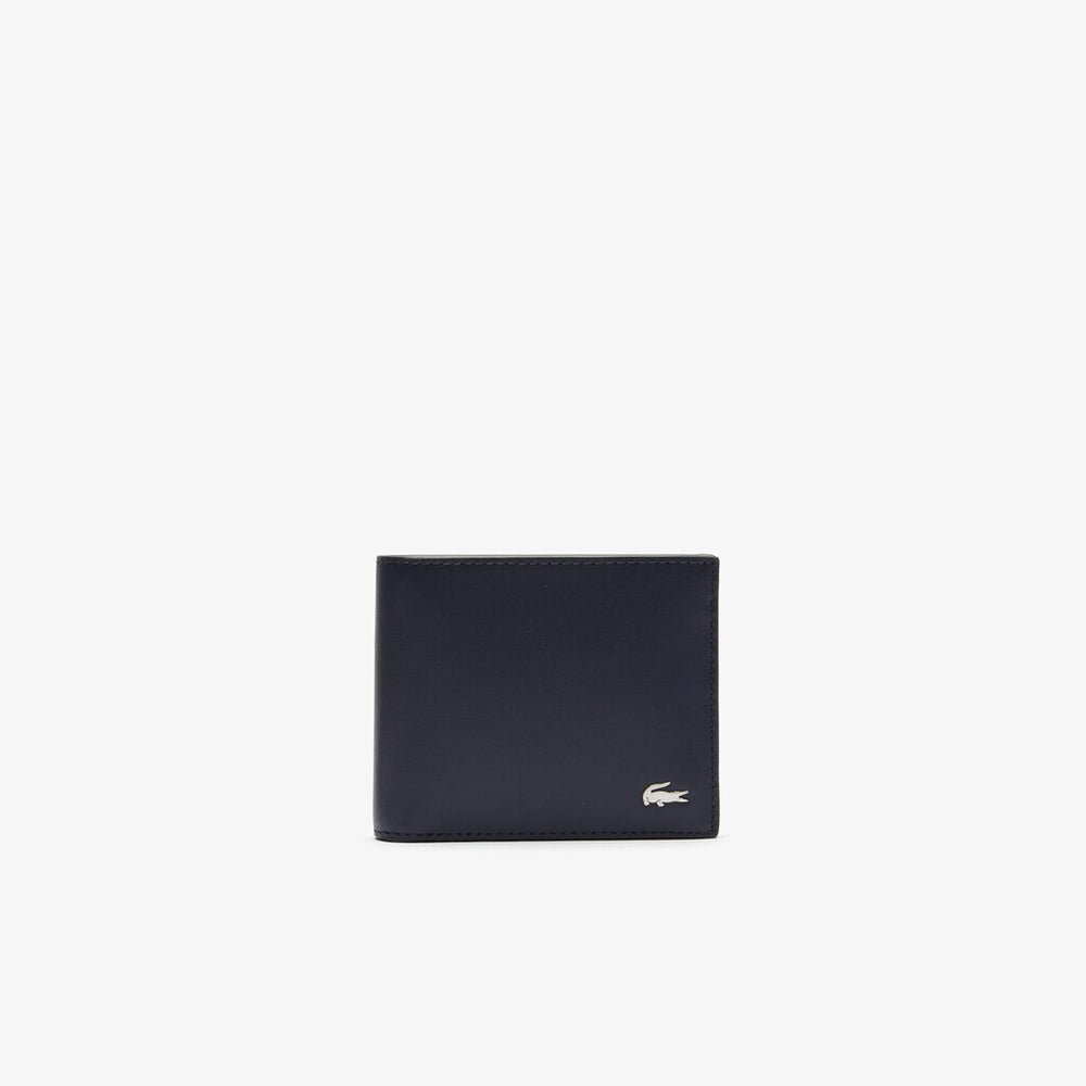 Mens   Bi-fold Leather Wallet | Lacoste Peacoat • 021