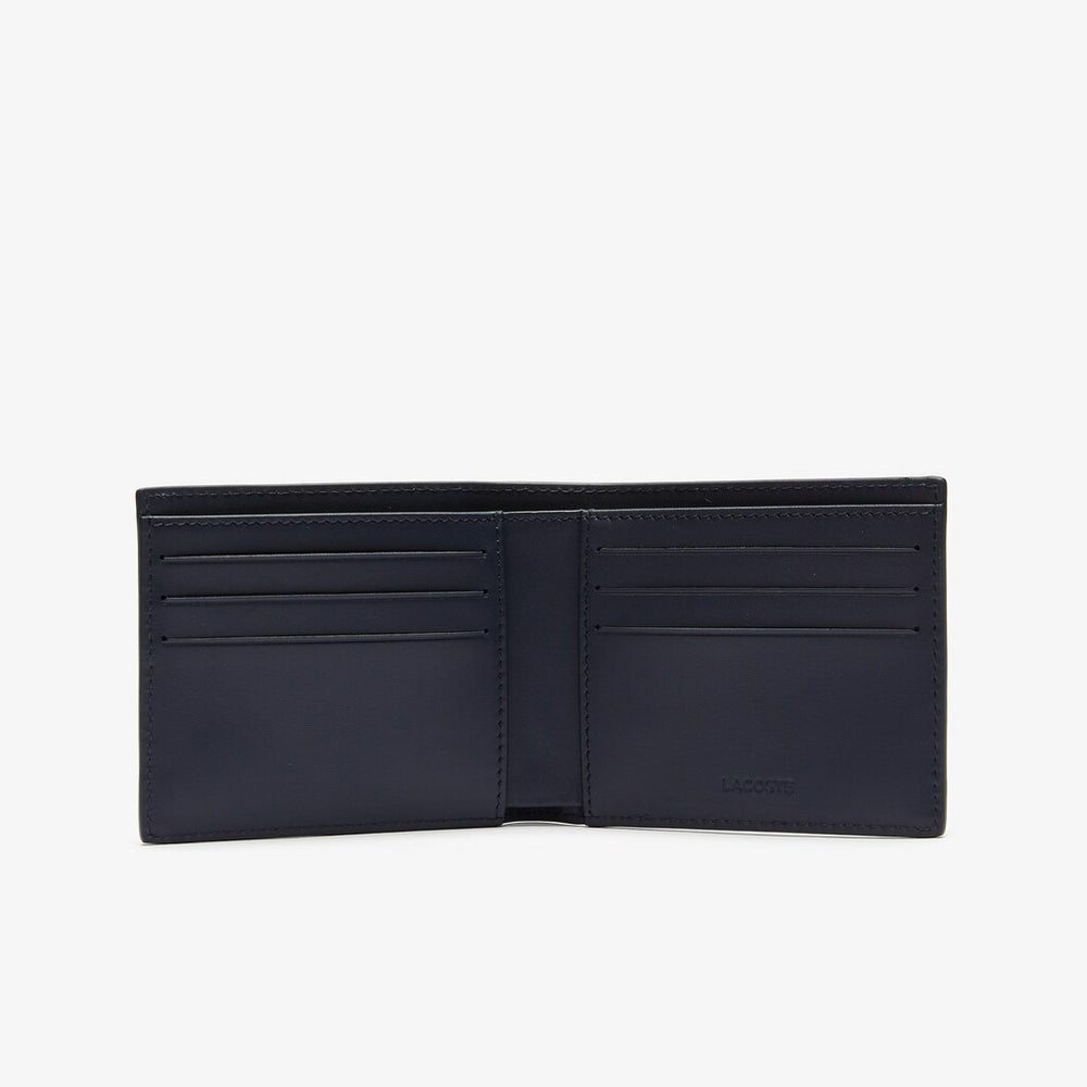Mens   Bi-fold Leather Wallet | Lacoste Peacoat • 021
