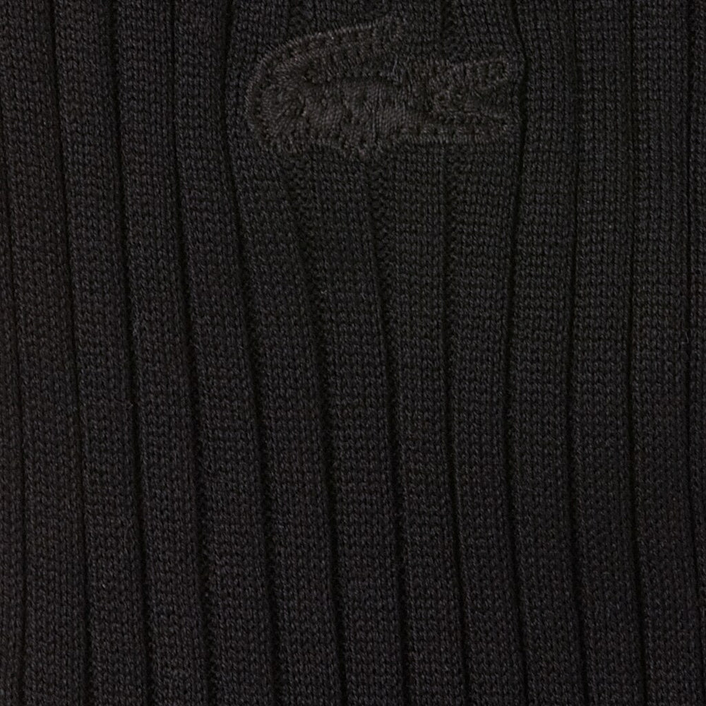 Mens   Ribbed Socks | Lacoste Black • 031