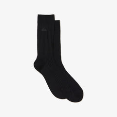 Mens   Ribbed Socks | Lacoste Black • 031