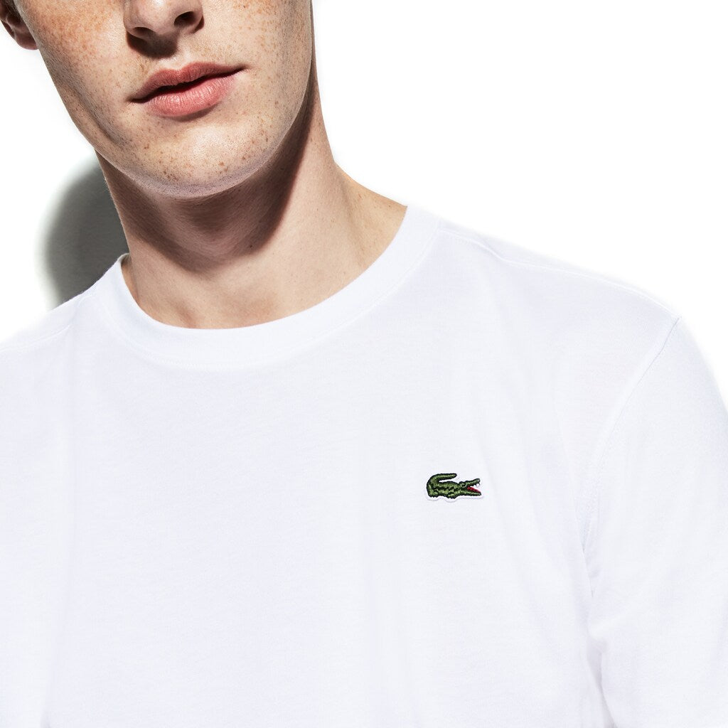 Mens   SPORT Regular Fit Ultra Dry Performance T-shirt | Lacoste White • 001