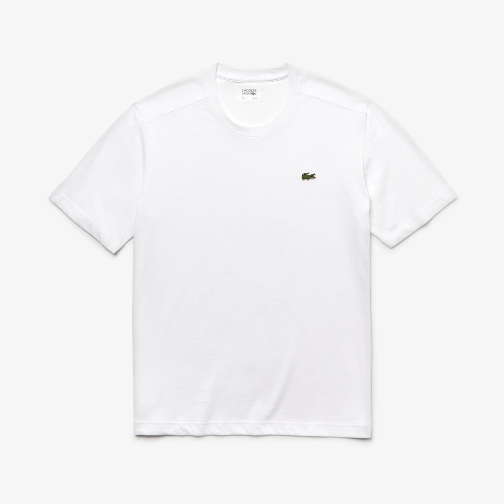 Mens   SPORT Regular Fit Ultra Dry Performance T-shirt | Lacoste White • 001