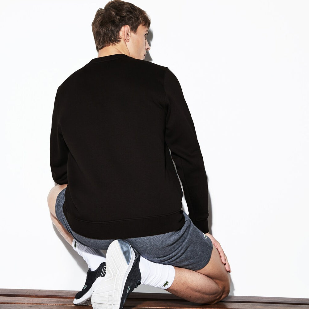 Mens   SPORT Crew Neck Fleece Sweatshirt | Lacoste Black • 031