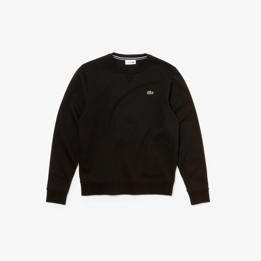 Mens   SPORT Crew Neck Fleece Sweatshirt | Lacoste Black • 031