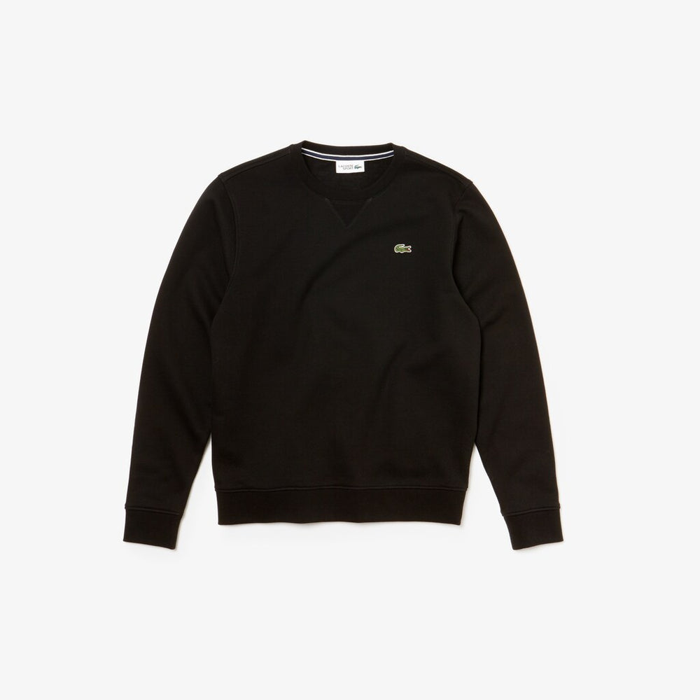 Mens   SPORT Crew Neck Fleece Sweatshirt | Lacoste Black • 031