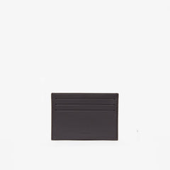 Mens   Leather Card Holder | Lacoste Dark Brown • 028