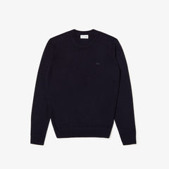 Mens   High Neck Wool Jersey Sweater | Lacoste Navy Blue • 166