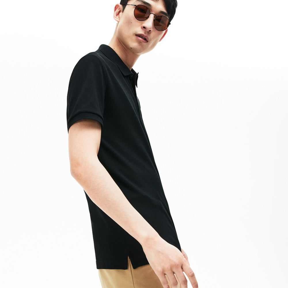 Mens   Petit Piqué Slim Fit Polo Shirt | Lacoste Black • 031